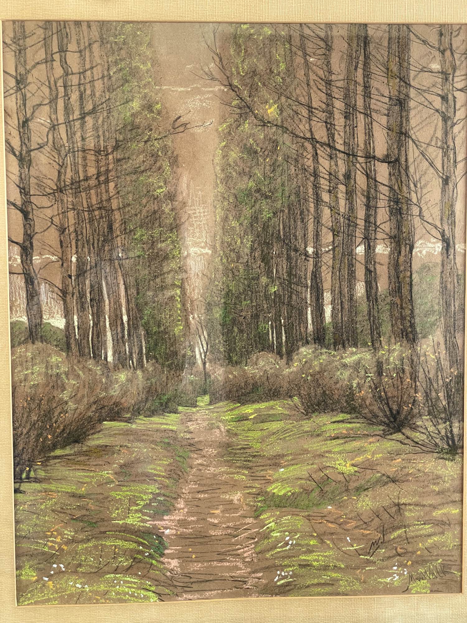 Maurits van der Valk - Bosgezicht - Tekening (Pastel) kopen? Bied vanaf 220!