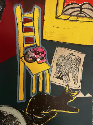 Corneille - zelfportret met Mexicaanse schedel 1976 kopen? Bied vanaf 400!