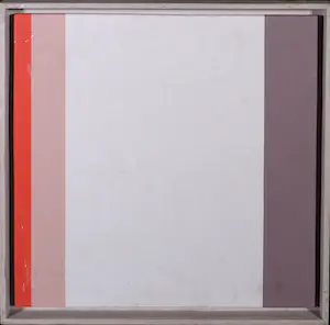 Ronald Coffie - Acryl op paneel, Abstractie in rood en paars - Ingelijst kaufen? Bieten Sie von 1!