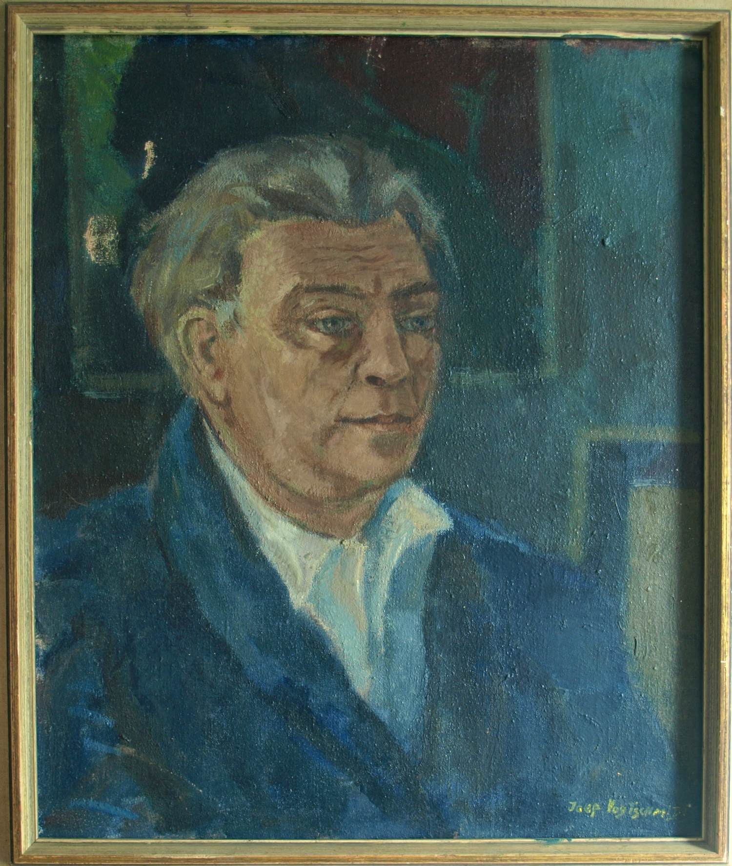 Joep Vogtschmidt - Olieverf op doek , Zelfportret – Lijst, 73 x 63 cm. - 1963 kopen? Bied vanaf 80!