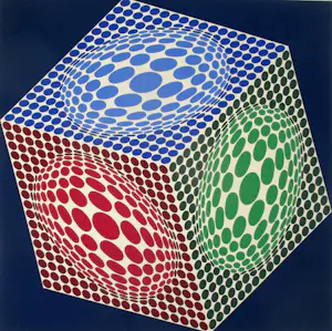 Victor Vasarely - Paula - Grote Zeefdruk - 1989 kopen? Bied vanaf 675!