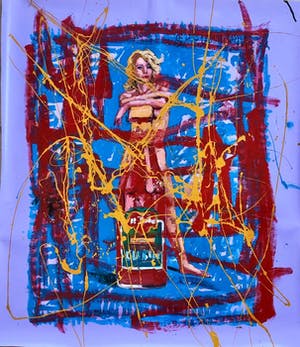 Peter Klashorst - Groot werk op doek - 2018 - Handgesigneerd !!! kopen? Bied vanaf 275!