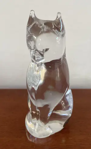 Reijmyre Glasbruk - Glazen figuur zittende kat - ontwerp Tyko Axelsson kopen? Bied vanaf 30!