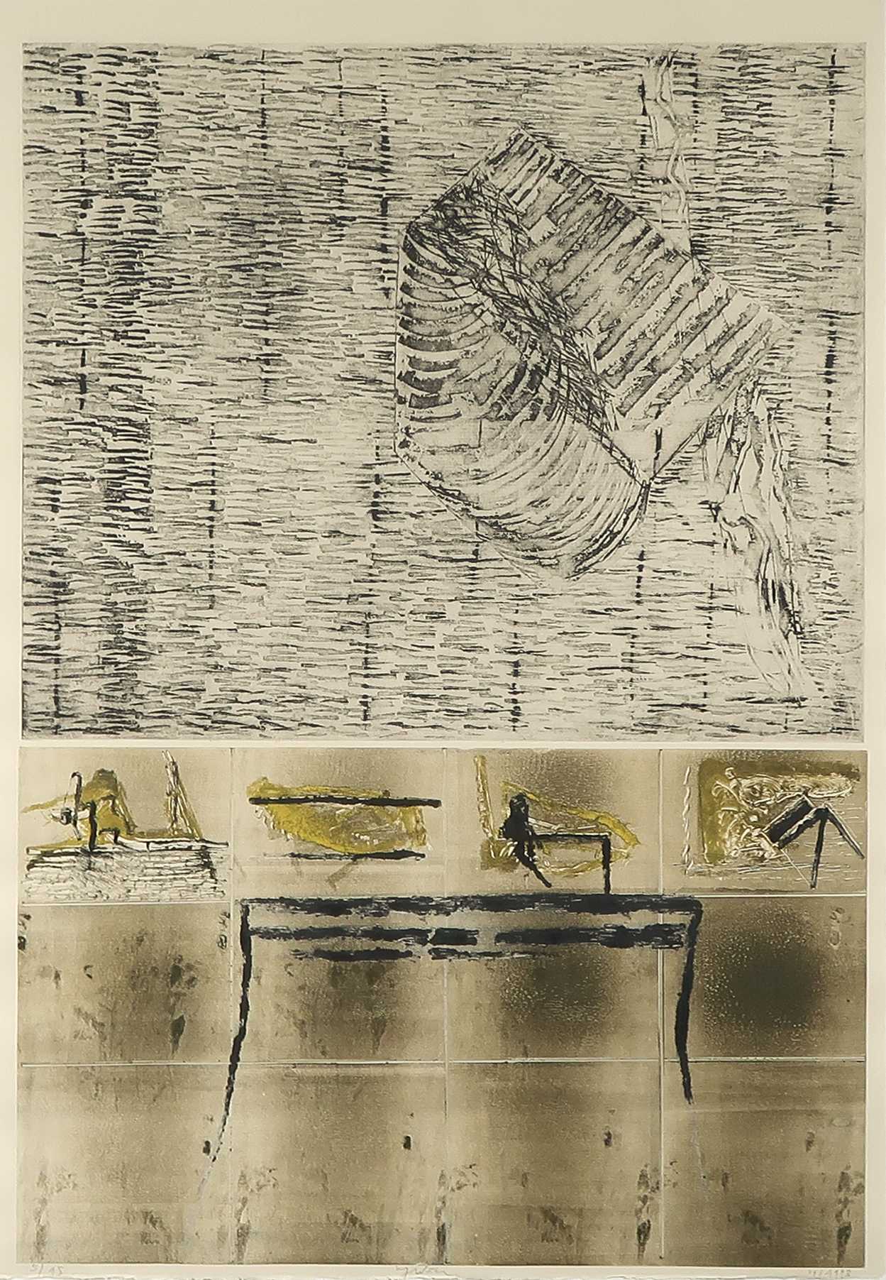 Miguel Ybanez - Ets, Zonder titel - Ingelijst (Groot) kopen? Bied vanaf 150!