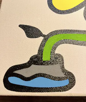 Kev Munday - Kev Munday schilderij – Dancing Flower – Origineel & gesigneerd – Met COA kopen? Bied vanaf 400!