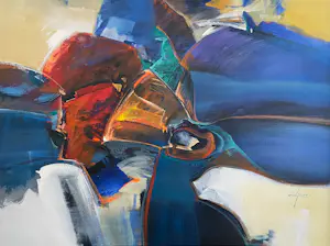 Wilfred Lang - abstracte compositie kopen? Bied vanaf 1500!