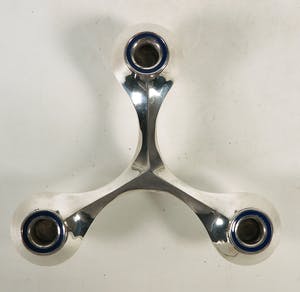 Gijs Bakker - Verzilverde drie-lichts kandelaar, uitgevoerd door Keltum kopen? Bied vanaf 1!