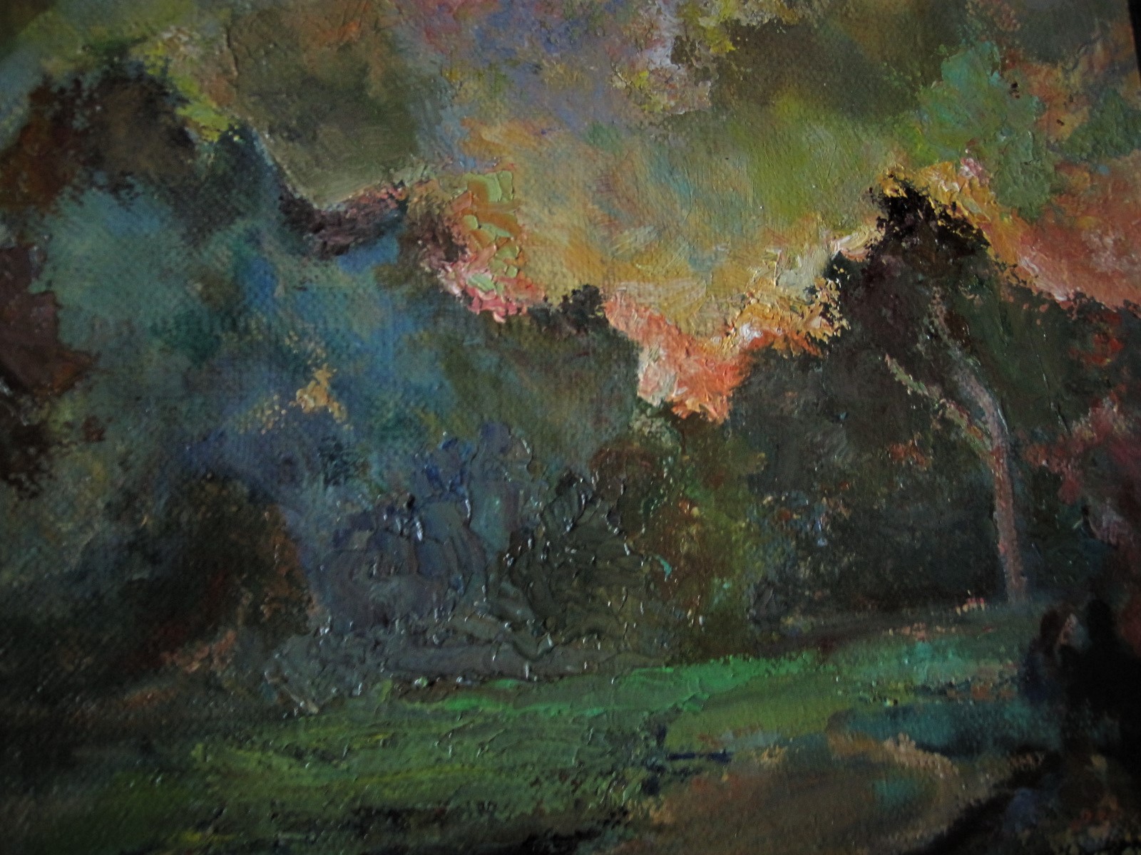 Maurits Verbist - Adembenemend olieverf "Landschap namiddag" van "de laatste Vlaams Expressionist" kopen? Bied vanaf 1!