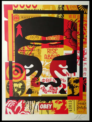 Shepard Fairey - (OBEY) - Face Collage I - offset - handgesigneerd kaufen? Bieten Sie von 89!