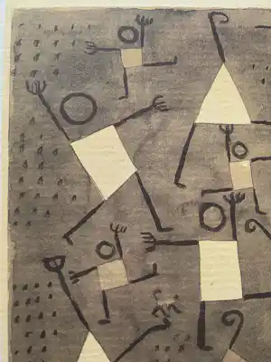 Paul Klee - Tänzen vom Angst,Dansen van Angst, in passeparout verkauft für € 40!