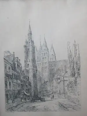 Ernest George - Rue Saint-Martin a Tournai (Doornik) kopen? Bied vanaf 25!