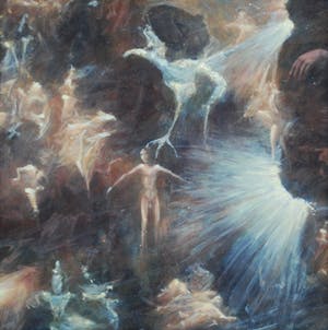 Ton de Kruyk - Surrealistisch tafereel - olieverfschilderij kopen? Bied vanaf 125!