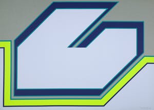 Jan van Goethem - Zeefdruk, Geometrische compositie kopen? Bied vanaf 20!