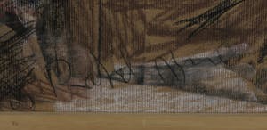 Rimon Rahel Ajami - Gemengde techniek op papier, Woestijn I - Ingelijst (Groot) kopen? Bied vanaf 1!