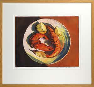 Marcel Schellekens - Kleurenets, Gamba's - Ingelijst verkocht voor € 100!