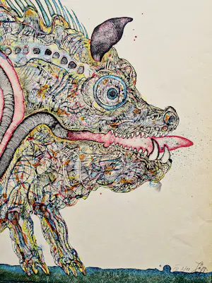 Bernhard Jäger - UNIKAT (persönliches Exemplar) Große farb-Lithografie "stachelschwein" signiert kopen? Bied vanaf 56!