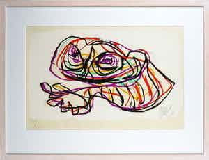 Karel Appel - Zeefdruk, Kikker - Ingelijst verkocht voor € 800!