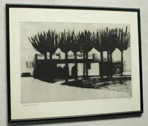 Uto Hogerzeil - Ingelijste ets en aquatint , Amstelpark, Amsterdam – 1981 – Lijst, 41 x 51 cm. kopen? Bied vanaf 60!