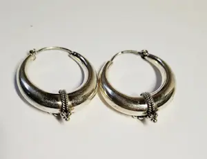 Nieuwe zilveren handgemaakte vintage etnische stijl hoepels oorbellen kopen? Bied vanaf 55!