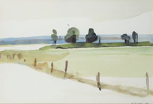 Marjan Jaspers - Aquarel, Toscaans landschap - Ingelijst kopen? Bied vanaf 1!
