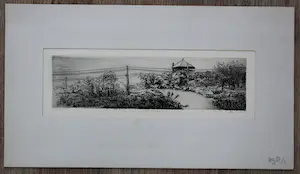 Gerard van Rooy - ets: Bij de Vecht (Oud Zuilen) - 1972 kopen? Bied vanaf 50!