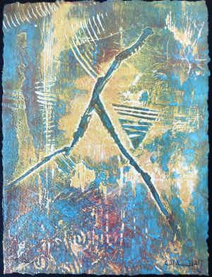 Chabab Tayefeh Mohajer - l'homme qui marche - ode aan Giacometti verkocht voor € 45!