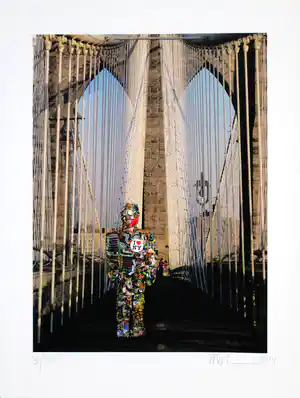 HA Schult - Handgesigneerde giclée: Trash People - I Love N.Y. verkocht voor € 65!