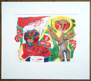 John Lie a Fo - Zeefdruk. Titel, "Rite". verkocht voor € 40!