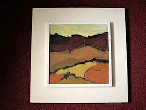 Hanneke Nobel - Boeiend Minimalistisch olieverf "Kalahari Woestijn Zuid Afrika" - gesigneerd verkocht voor € 10!