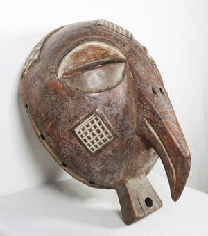 Luba - Groot houten vogelmasker met scarificaties kopen? Bied vanaf 1!