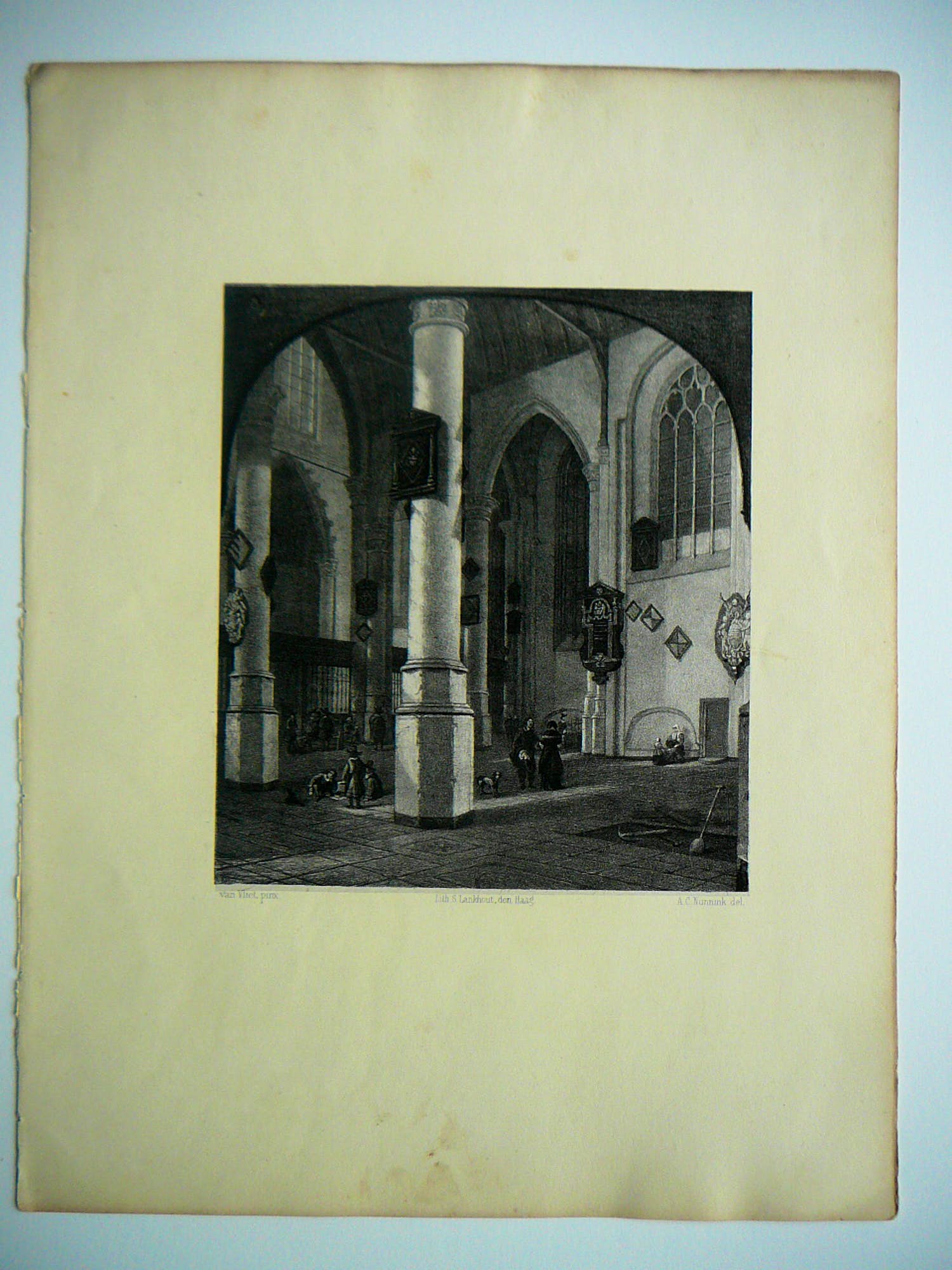 Adolf Carel Nunnink - Interieur oude Kerk Delft kopen? Bied vanaf 20!