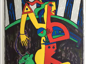 Cecile de Bruijn - Le chien Mexicain | zeefdruk - ingelijst kopen? Bied vanaf 65!