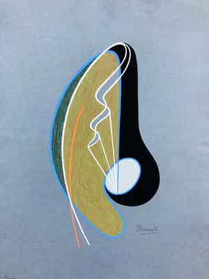 Cesar Domela - zonder titel ( De Stijl) verkocht voor € 175!