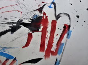 Anton Heyboer - De oer vogel kleurijke krachtige sierlijke schildering . kopen? Bied vanaf 375!