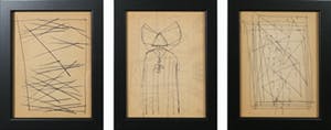 Siep van den Berg - Lot van drie inkttekeningen, Abstracte composities en een non - Ingelijst kopen? Bied vanaf 1!
