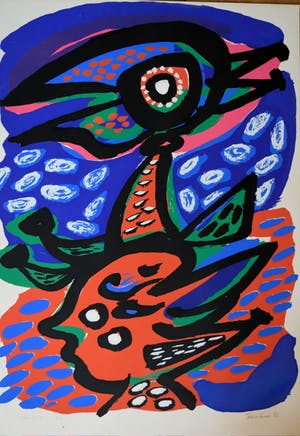 Anton Rooskens - Litho - Birds - 1973 kopen? Bied vanaf 695!