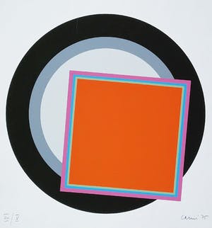 Eugenio Carmi - Geometrisch abstract, zeefdruk kopen? Bied vanaf 95!