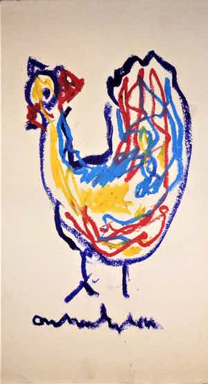 Anton Heyboer - De oervogel . verkocht voor € 250!