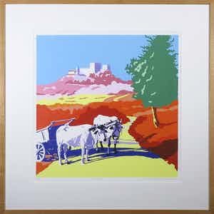 Marco Kooiman - Zeefdruk, Il Castello - Ingelijst verkocht voor € 40!