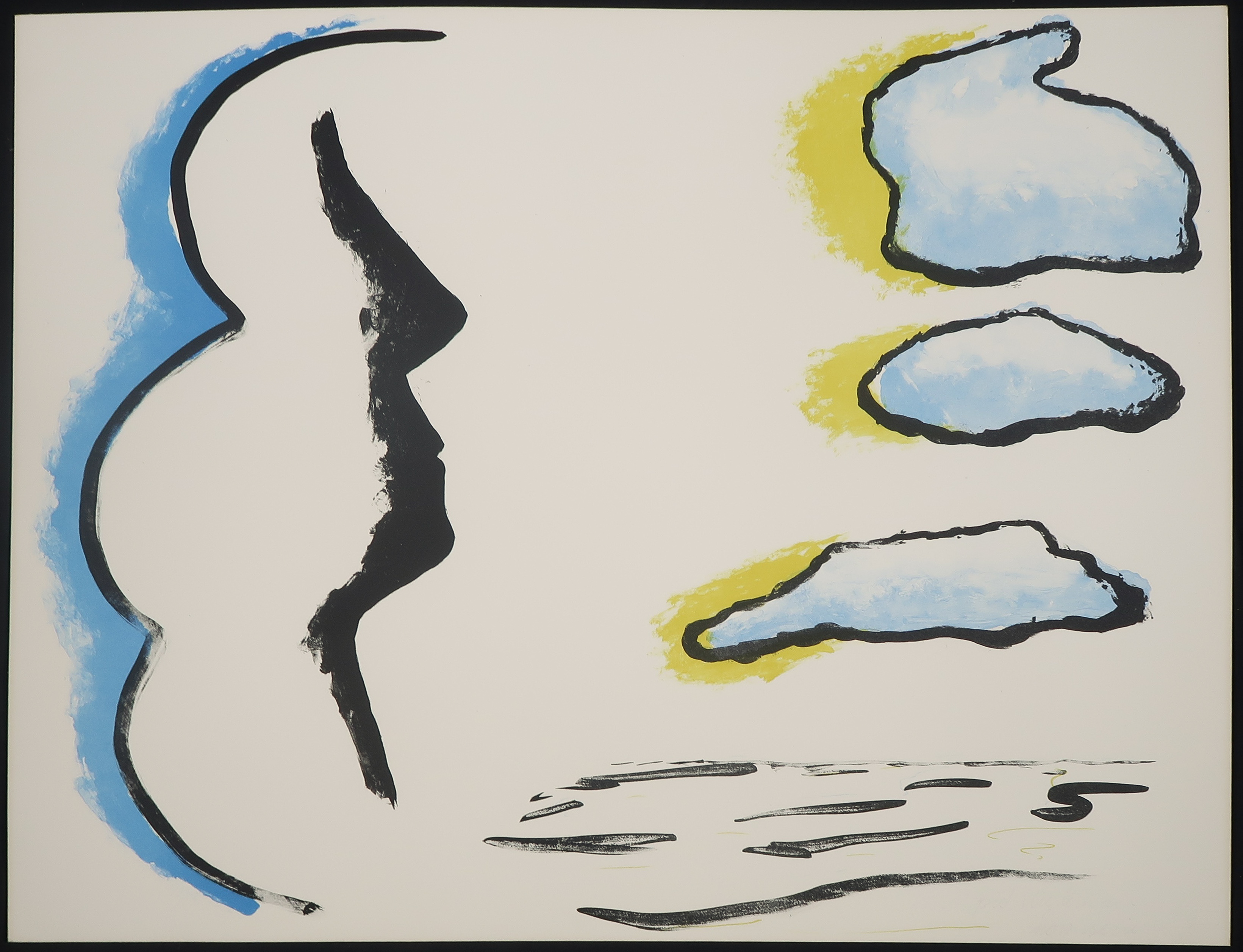 Piet Dieleman - Litho, Laaghangende wolken kopen? Bied vanaf 50!