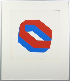 Phil van de Klundert - Zeefdruk, Geometrische compositie - Ingelijst kopen? Bied vanaf 1!
