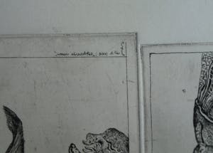 Ab Steenvoorden - Ets , Monument der Vissen – Surrealistische voorstelling, 1971 - 16½ x 41 cm kopen? Bied vanaf 1!