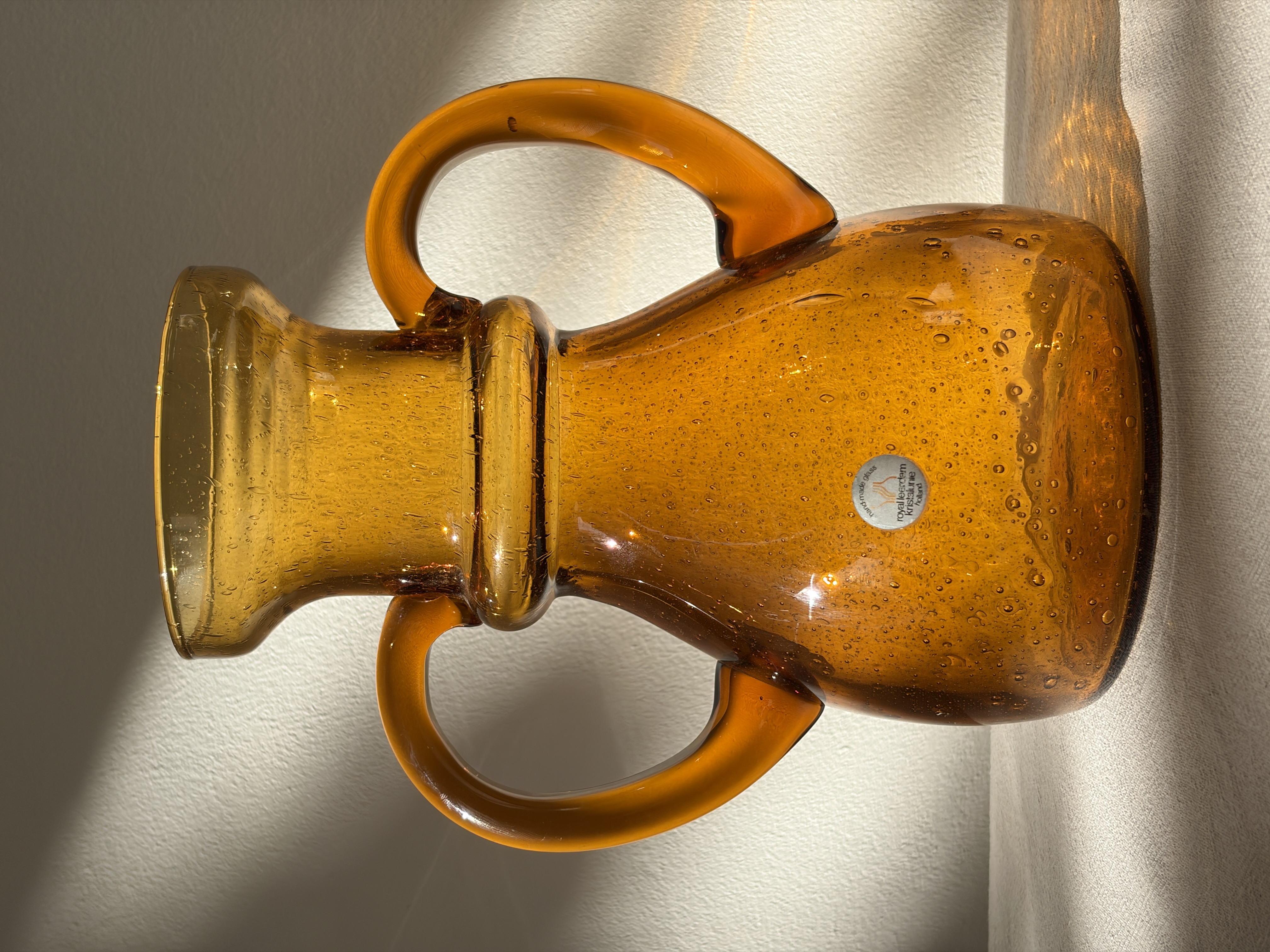 Floris Meydam - Vintage glazen vaas 'Etruska' serie (20 cm) – Floris Meydam voor Royal Leerdam kopen? Bied vanaf 35!