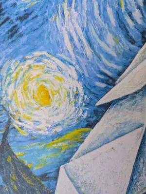 Martine Jacobs - Gevouwen wolf in Van Goghs sterrennacht kopen? Bied vanaf 49!