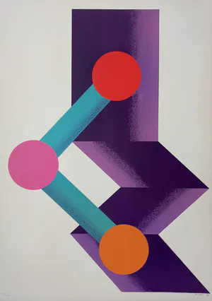 Kumi Sugai - Geometrisch abstract, litho kopen? Bied vanaf 295!