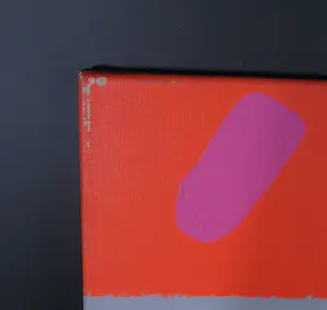 Hugo van Valkenburg - Acryl op doek, Het grijs van kleur (oranje) (Groot) kopen? Bied vanaf 1!