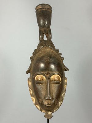 Baule - 200449 - African Rare & Old Tribal Used Baule mask - Iv. Coast. kopen? Bied vanaf 75!