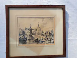 Everhardus Koster - De Haarlemmersluis te Amsterdam. kopen? Bied vanaf 35!