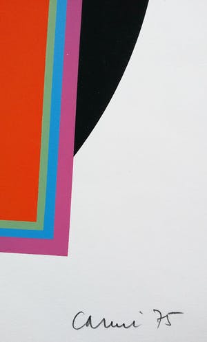 Eugenio Carmi - Geometrisch abstract, zeefdruk kopen? Bied vanaf 95!