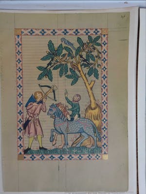 Niet of onleesbaar gesigneerd - Afbeeldingen van middeleeuwse Minnesangers kopen? Bied vanaf 1!